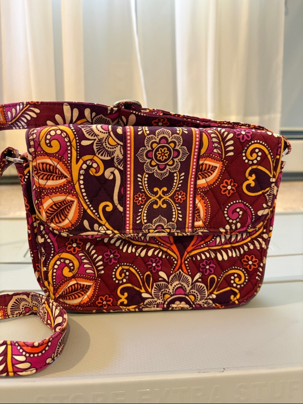 Vera Bradley Plum Multi Quilted Floral Crossbody